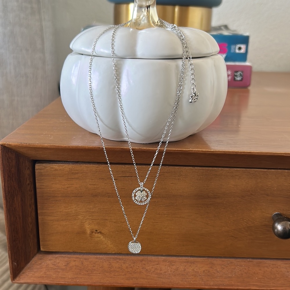 Original silver Swarovski necklaces (2)